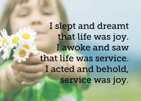 Is a life of service a life of joy?
